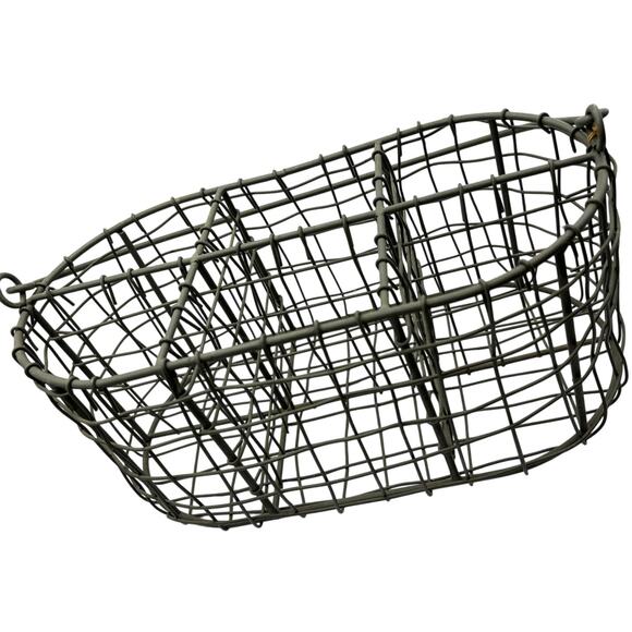 Rustic Country Farmhouse Metal Wire Silverware Napkin Caddy Farmhouse w/ Handle - Picture 8 of 8